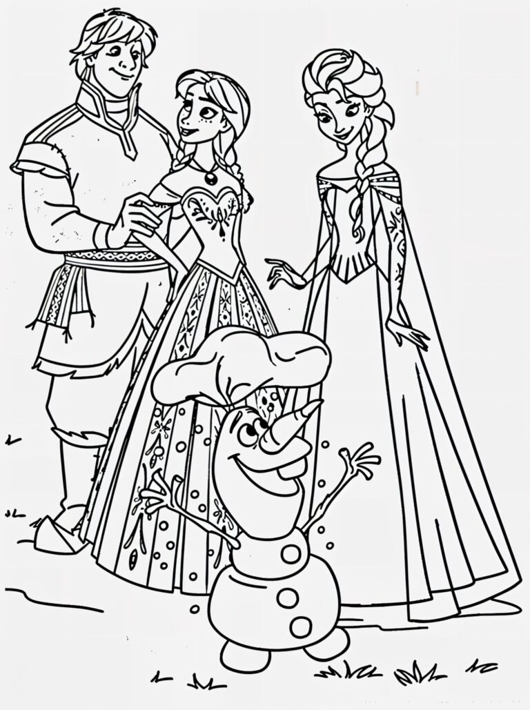 Desenho de Elsa e anna para colorir e imprimir - Mr Desenho