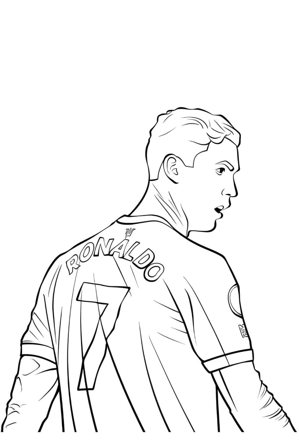 Desenhos do Cristiano Ronaldo para imprimir e colorir - Mr Desenho