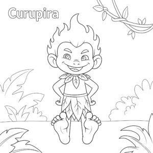 Curupira para imprimir 11