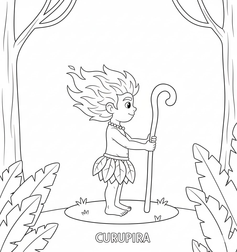 Curupira para imprimir 2